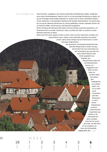 Kalenderblatt 9 (Text: W. D. Heinemann, Foto: Andreas Kuhrt) . Literaturkalender "Thüringer Ansichten 2005"