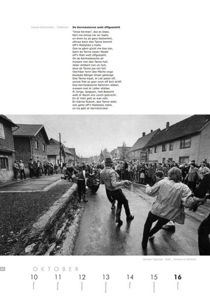 Kalenderblatt 41 (Text: Ursula Grammich, Foto: Herbert Sachse) . Literaturkalender "Thüringer Ansichten 2005"