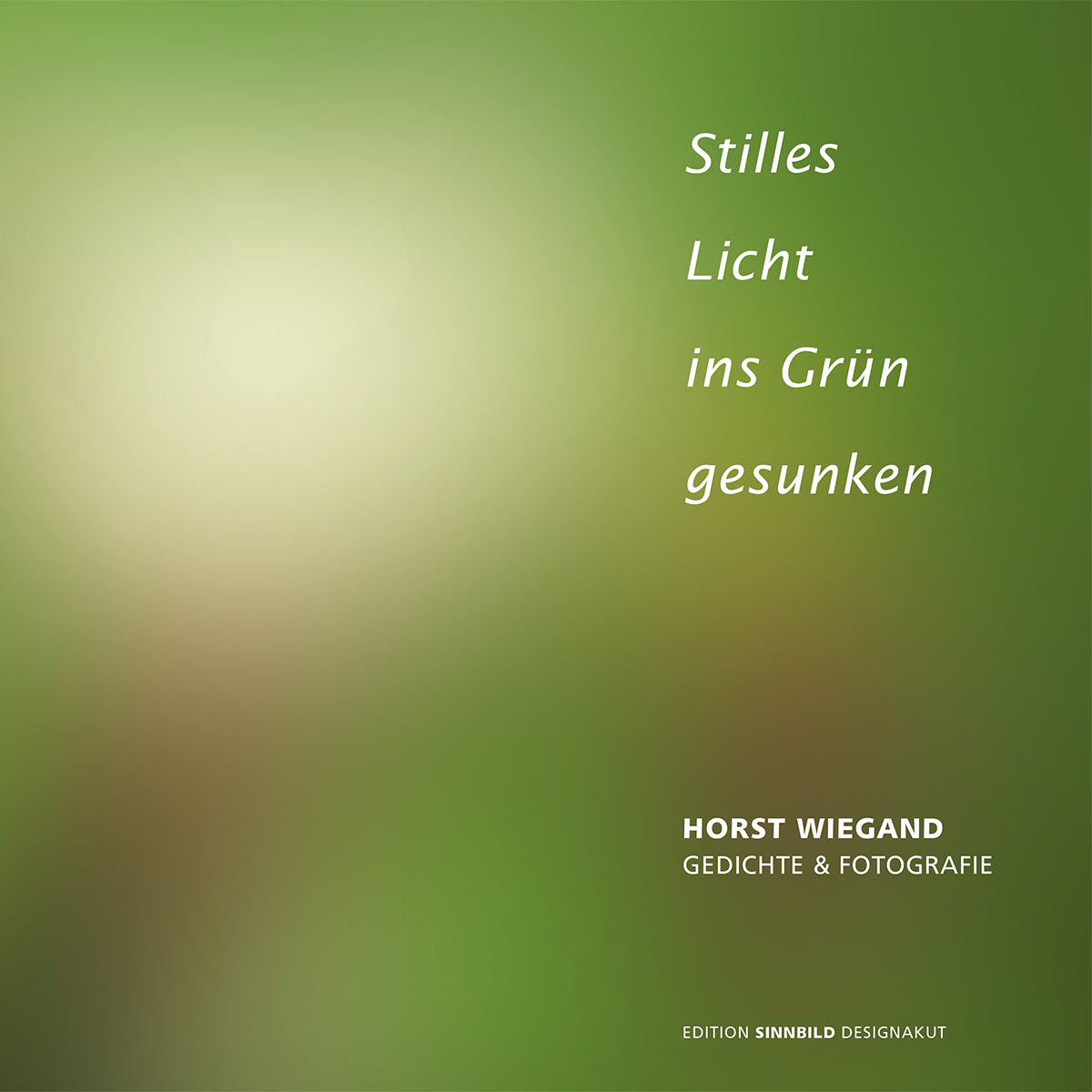 Titel (Foto: Horst Wiegand, Bearbeitung: Andreas Kuhrt) . Horst Wiegand "Stilles Licht ins Grün gesunken" . Gedichte & Fotografie . 2010