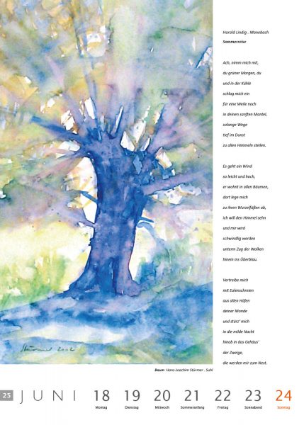 Kalenderblatt 25 (Text: Harald Lindig, Malerei: Hans-Joachim Stürmer) . Literaturkalender "Thüringer Ansichten 2012" . 2011