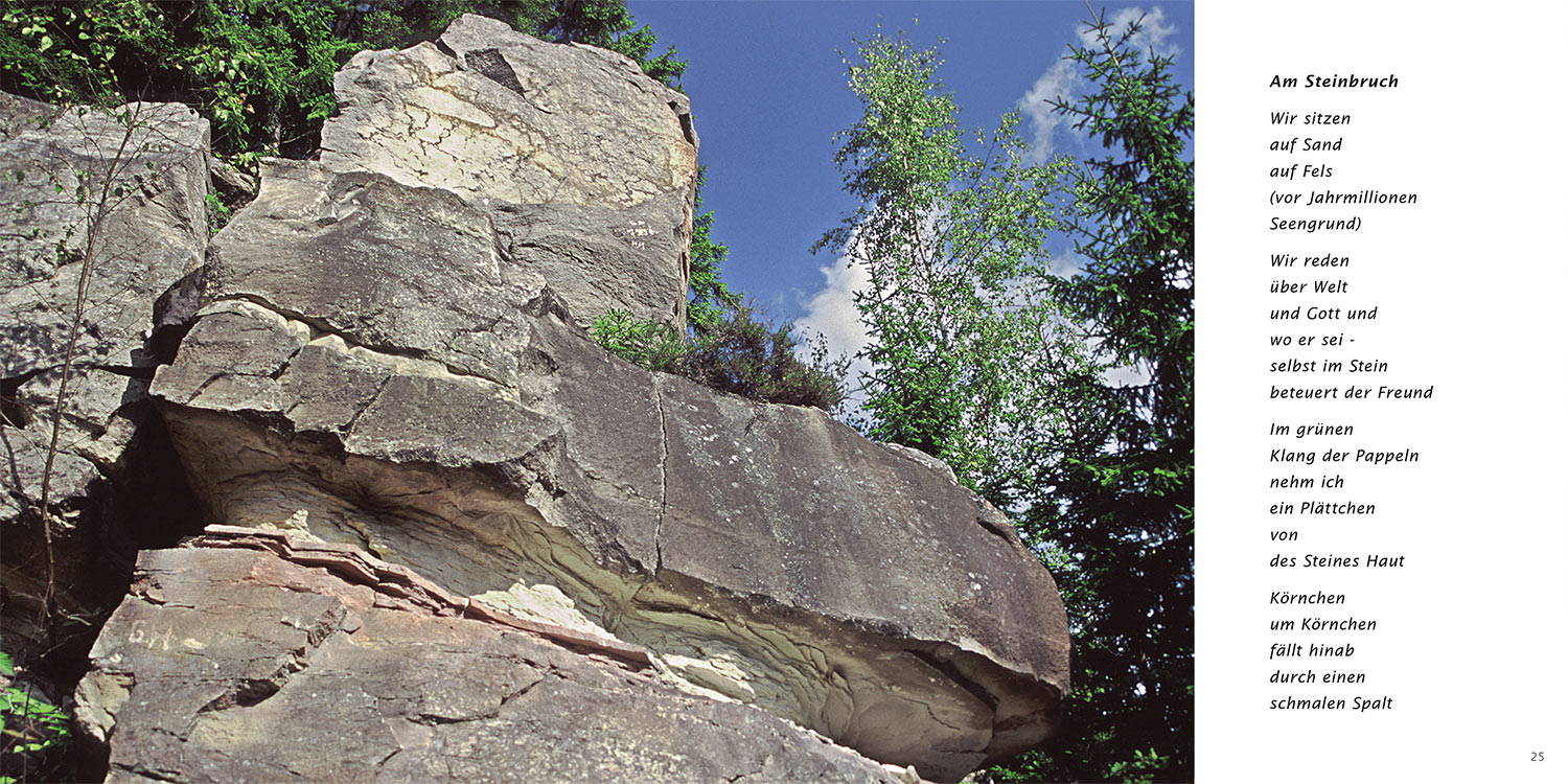 "Am Steinbruch" . Horst Wiegand "Wo der Berg nicht aufhört" . Gedichte & Fotografie . 2013