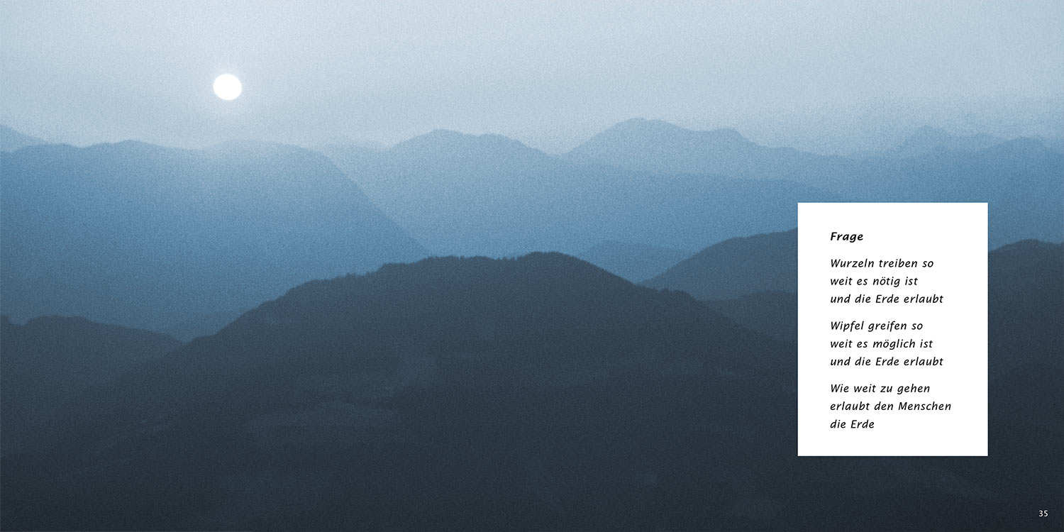 "Frage" . Horst Wiegand "Wo der Berg nicht aufhört" . Gedichte & Fotografie . 2013