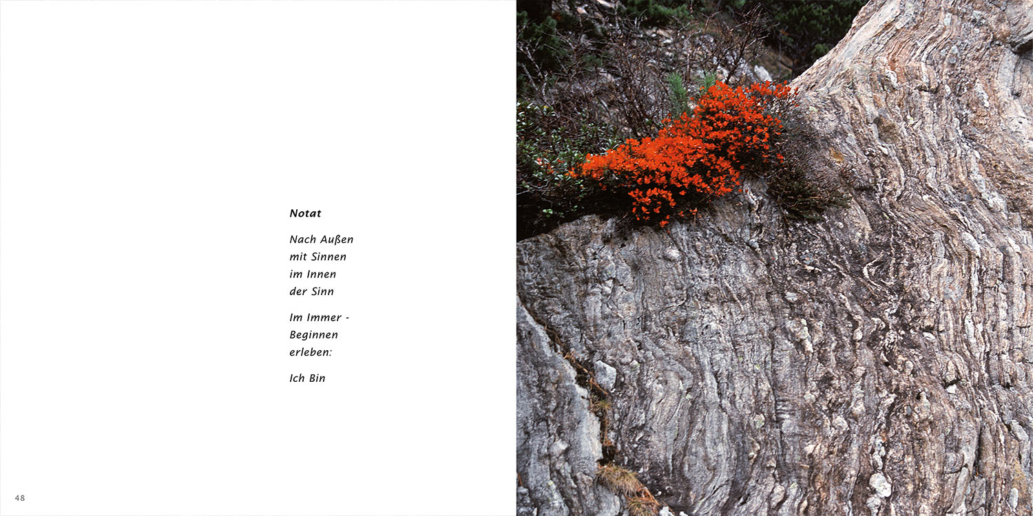 "Notat" . Horst Wiegand "Wo der Berg nicht aufhört" . Gedichte & Fotografie . 2013