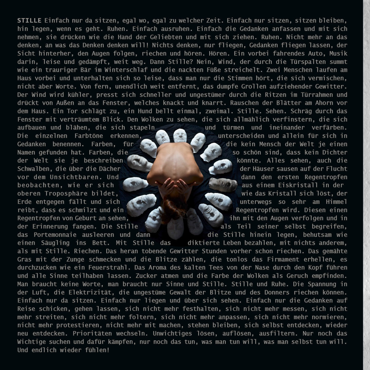 Rückseite: "Stille" . "Masken" . Texte + Fotografie . Hendrik Neukirchner + Günter Giese . 2014