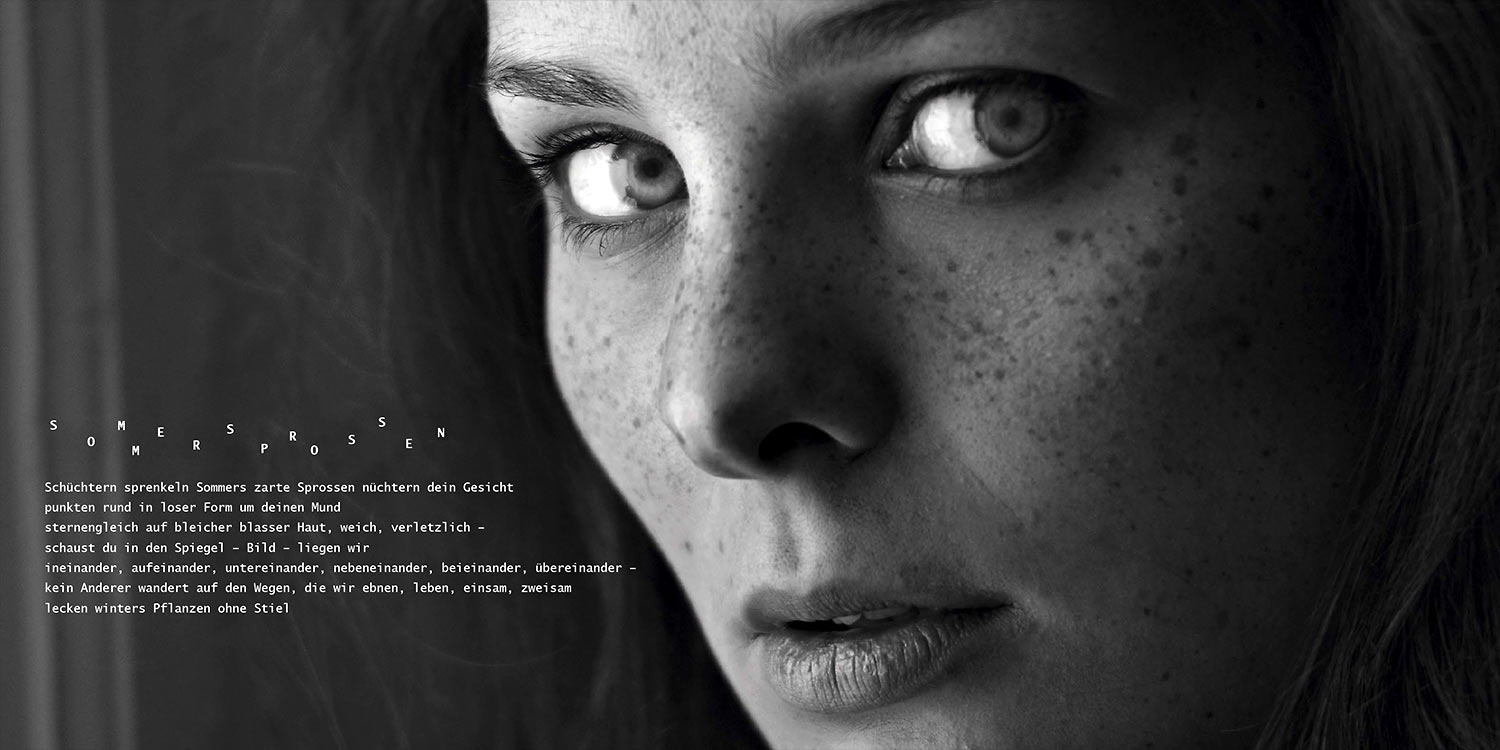 "Sommersprossen" . "Masken" . Texte + Fotografie . Hendrik Neukirchner + Günter Giese . 2014