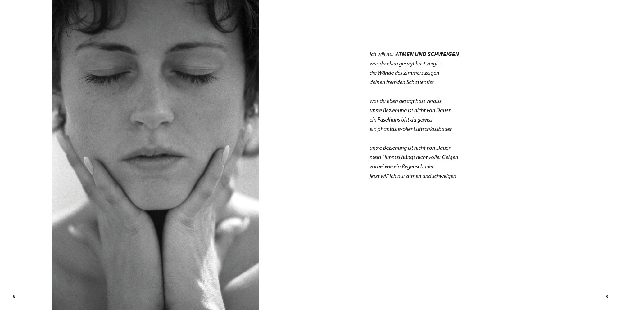 Zauber Zeichen: Atmen und Schweigen . Ursula Schütt Texte . Günter Giese Fotografie (Gestaltung: Edition Sinnbild Designakut 2017)