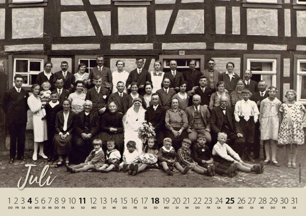 Kalender 1225 Jahre Marisfeld 07: Hochzeitsbild um 1930