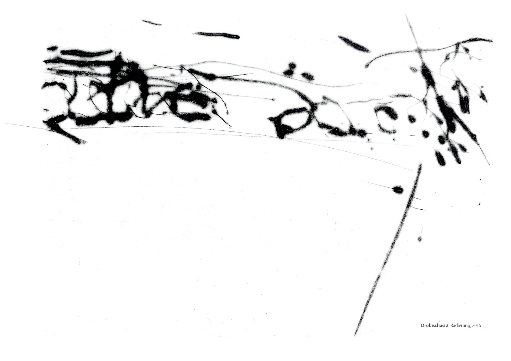 Schatzsucher: Frank Rothämel: Dröbischau 2, Radierung (Gestaltung: Edition Sinnbild Designakut 2020)