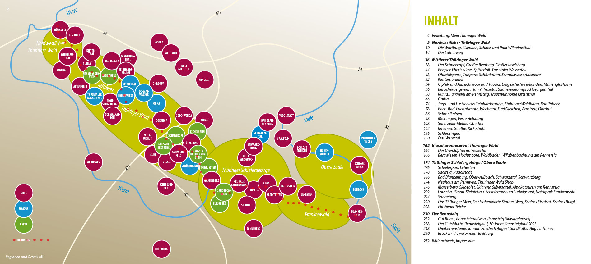 Bernd Schepeler: Mein Thüringer Wald . Inhalt (Gestaltung: Designakut 2023)