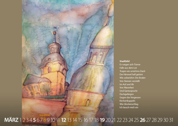 Kalender 2023.3 LichtZeichen . Dieter Kiehle Malerei . Holger Uske Gedichte . Edition Sinnbild (Gestaltung: Andreas Kuhrt)