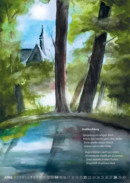 Dieter Kiehle: Kalender Offene Landschaften 2024: April (Gestaltung: Designakut 2023)