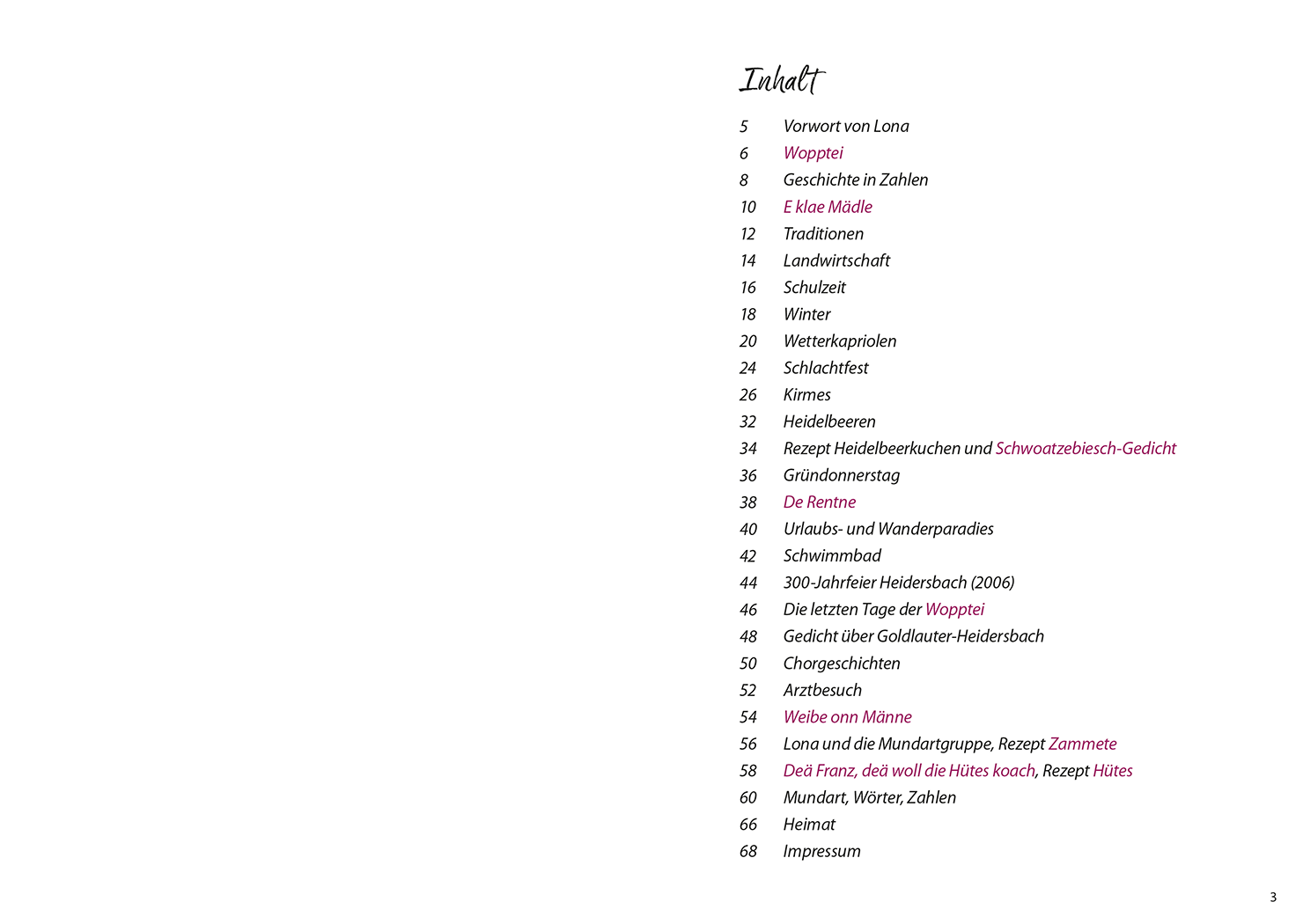 Buch: Die Wopptei - einst und heute . Lona Will: Inhalt (Edition Sinnbild, Gestaltung: Designakut 2024)
