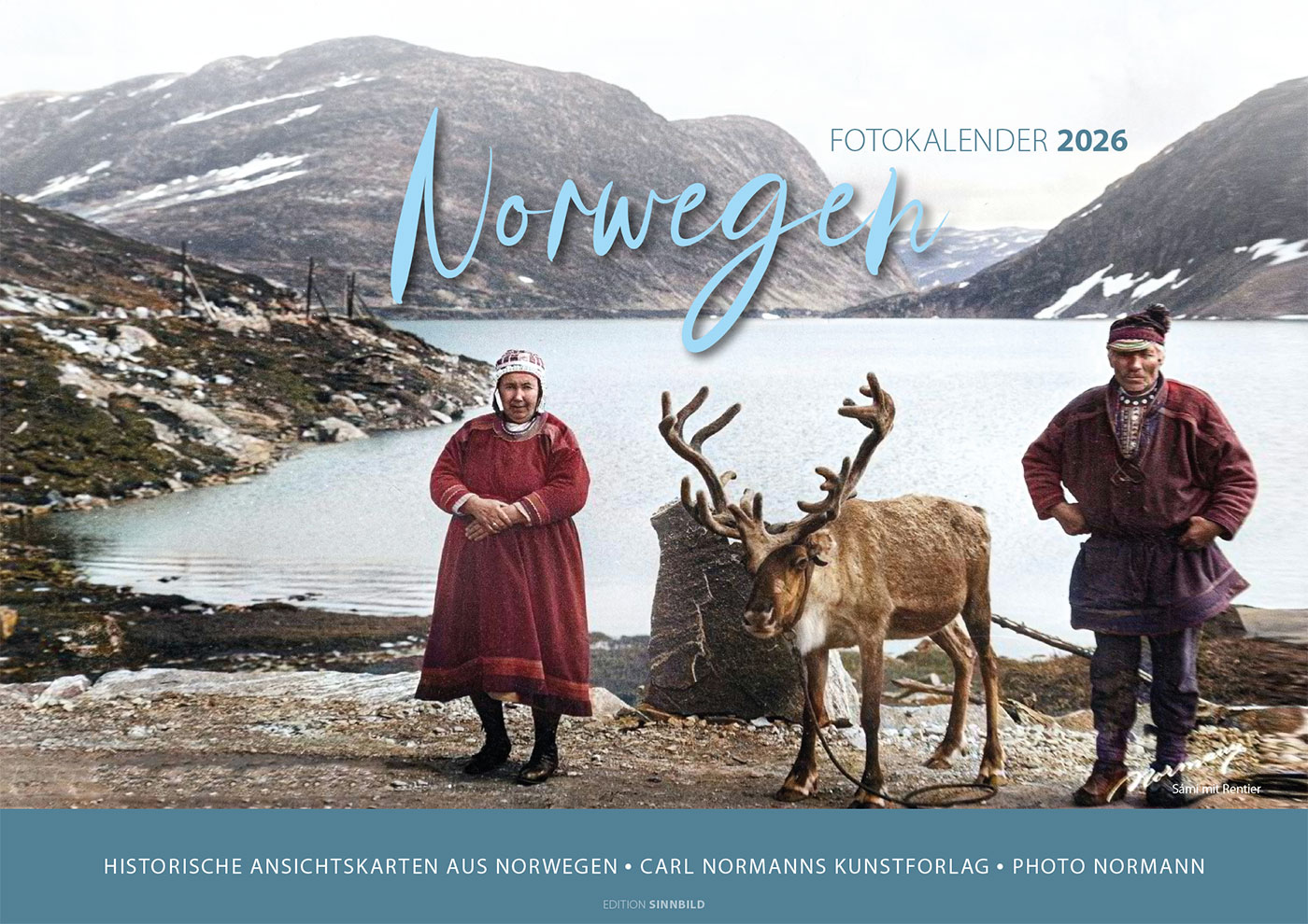 Fotokalender 2026: Historische Postkarten aus Norwegen: Titel (Foto: Carl Normanns, Bearbeitung: Jens Gutberlet, Gestaltung: Designakut)