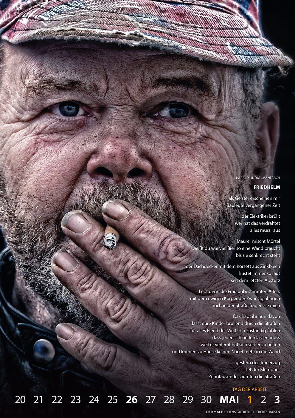 Literaturkalender Thüringer Ansichten 2026: Harald Lindig: Friedhelm | Jens Gutberlet: Der Macher (Gestaltung: Designakut 2025)